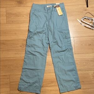 Lee Wide Leg Cargo Pants in Blue Gray